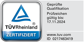 Geprüfte Qualifikation TÜV Rheinland